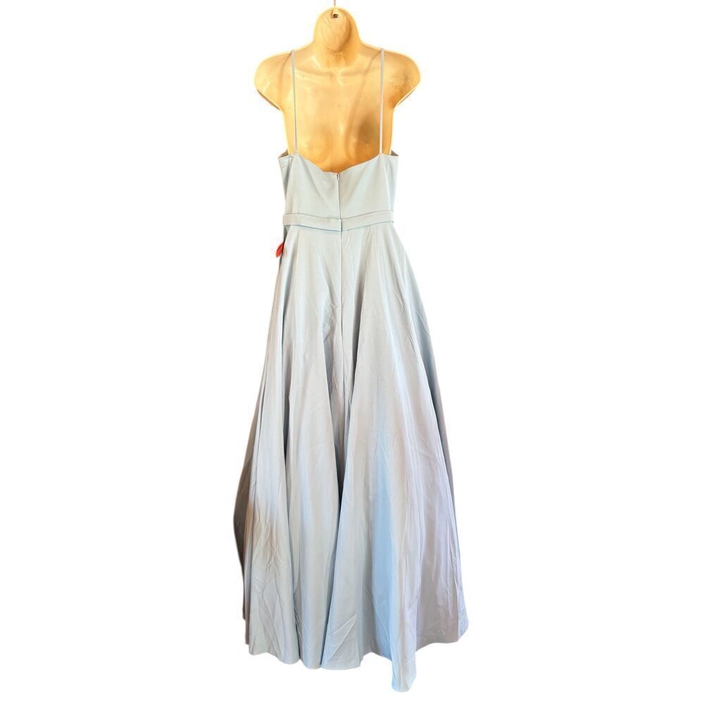IEENA FOR MAC DUGGAL Light Blue Classic A-Line V-Neck Ballgown NWOT Size 4 - Picture 5 of 6